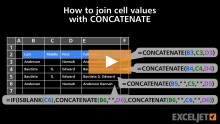 How To Use The Excel CONCATENATE Function | Exceljet